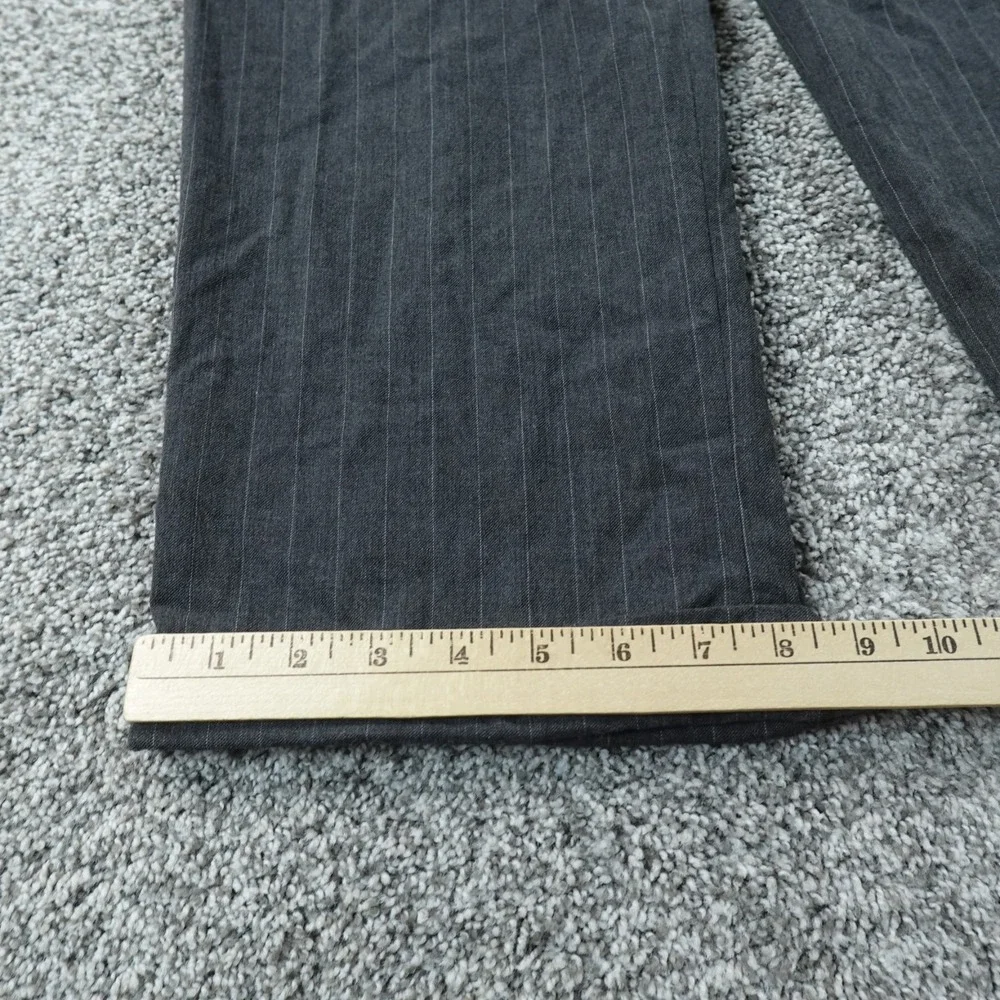 Ralph Lauren Pants Mens 32X30 Gray Wool Pinstripe Dress Trouser Pleated Cuffed